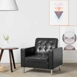 Fauteuils-vidaXL Fauteuils kunstleer zwart