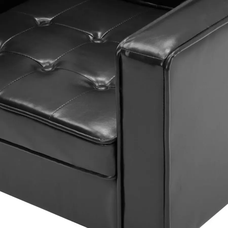 Fauteuils-vidaXL Fauteuils kunstleer zwart