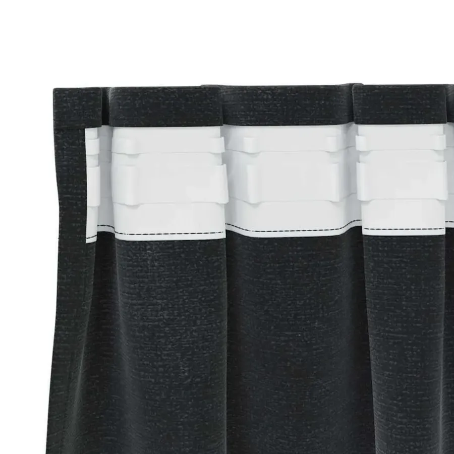 vidaXL Gordijne - Verduisterend - Zwart - 140x225 cm - Fluweel - 2 Stuks