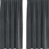 vidaXL Gordijnen - Verduisterend - Lichtgrijs - 140x175 cm - Fluweel - 2 Stuks