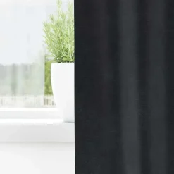 Gordijnen|Kant &Amp; Klaar Gordijnen-vidaXL Gordijnen - Verduisterend - Donkergrijs - 140x225 cm - Fluweel - 2 Stuks