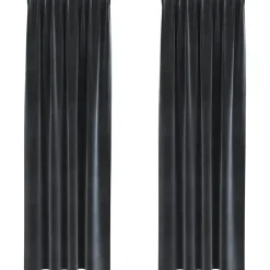 vidaXL Gordijnen - Verduisterend - Donkergrijs - 140x245 cm - Fluweel - 2 Stuks