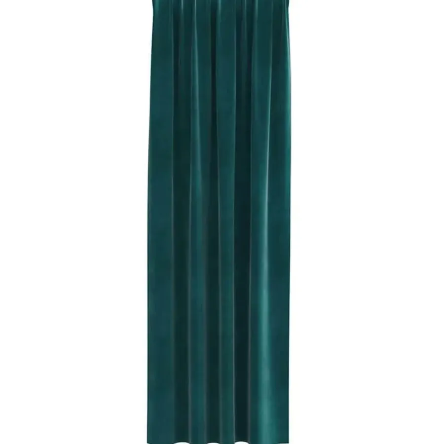 Gordijnen|Kant &Amp; Klaar Gordijnen-vidaXL Gordijnen - Verduisterend - 140x245 cm - Donkergroen - Fluweel - 2 Stuks