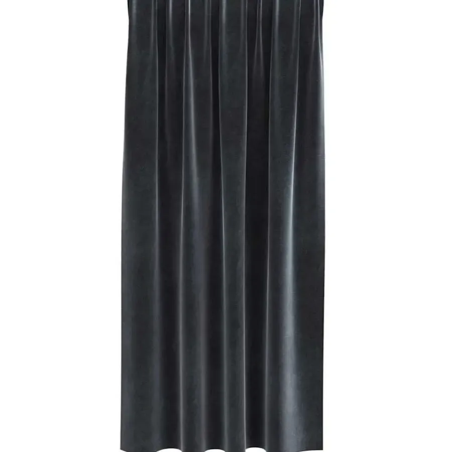 vidaXL Gordijnen - Verduisterend - Donkergrijs - 140x175 cm - Fluweel - 2 Stuks