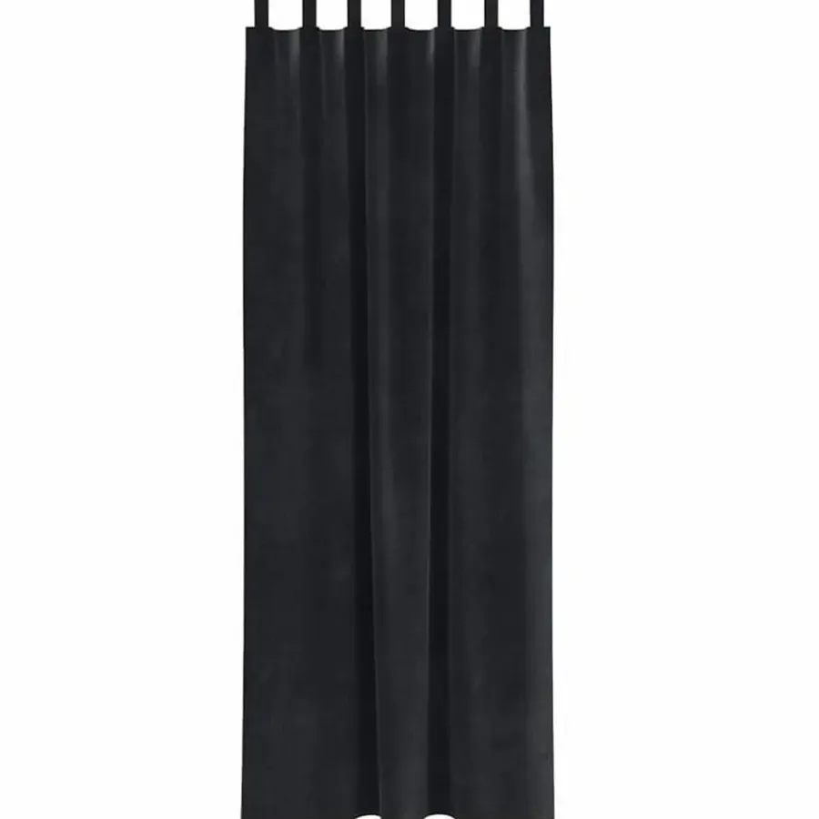 Kant &Amp; Klaar Gordijnen-vidaXL Gordijnen met lussen - Verduisterend - Zwart Fluweel - 140x225 cm - 2 St.