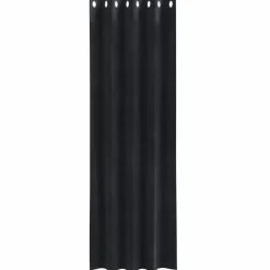 Gordijnen|Kant &Amp; Klaar Gordijnen-vidaXL Gordijnen met ringen - Verduisterend - Zwart Fluweel - 140x245 cm - 2 St.