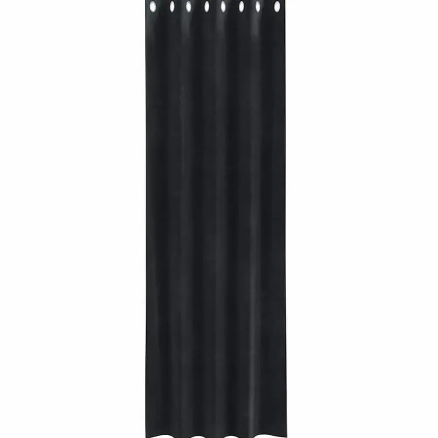 Gordijnen|Kant &Amp; Klaar Gordijnen-vidaXL Gordijnen met ringen - Verduisterend - Zwart Fluweel - 140x245 cm - 2 St.