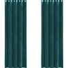 vidaXL Gordijnen met ringen - Donkergroen - 140x245 cm - Fluweel - 2 Stuks