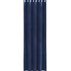vidaXL Gordijnen met ringen - Donkerblauw - 140x225 cm - Fluweel - 2 Stuks