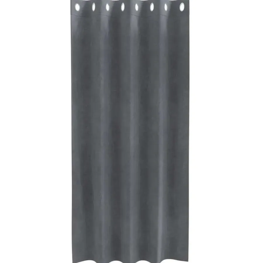 vidaXL Gordijnen met ringen - Lichtgrijs - 140x175 cm - Fluweel - 2 Stuks