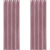 vidaXL Gordijnen met ringen - Donkerroze - 140x245 cm - Fluweel - 2 Stuks