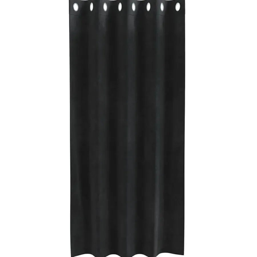 Kant &Amp; Klaar Gordijnen-vidaXL Gordijnen met ringen - Verduisterend - Zwart Fluweel - 140x175 cm - 2 St.