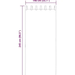 vidaXL Gordijnen van voile met lussen - Wit - 140x245 cm - Stof - 2 Stuks