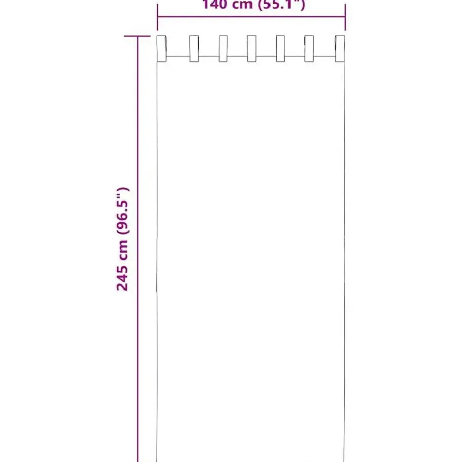 vidaXL Gordijnen van voile met lussen - Wit - 140x245 cm - Stof - 2 Stuks
