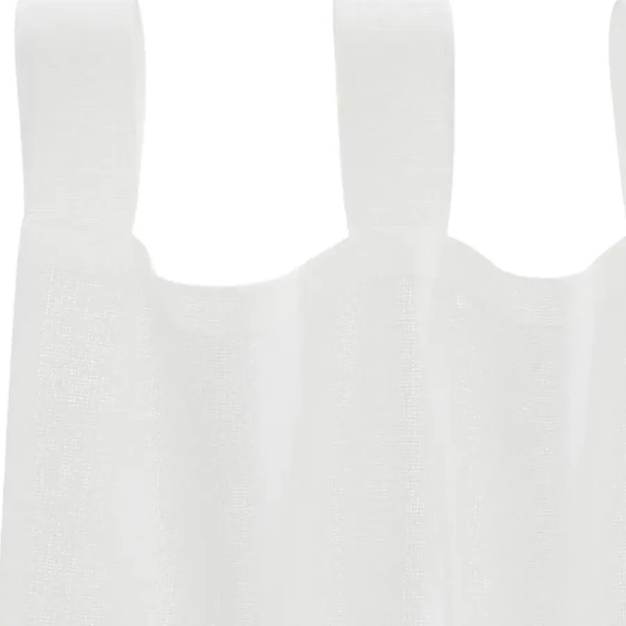 vidaXL Gordijnen van voile met lussen - Wit - 140x245 cm - Stof - 2 Stuks