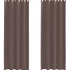 Kant &Amp; Klaar Gordijnen-vidaXL Gordijnen van voile met ringen - Bruin - 140x260 cm - Stof - 2 Stuks