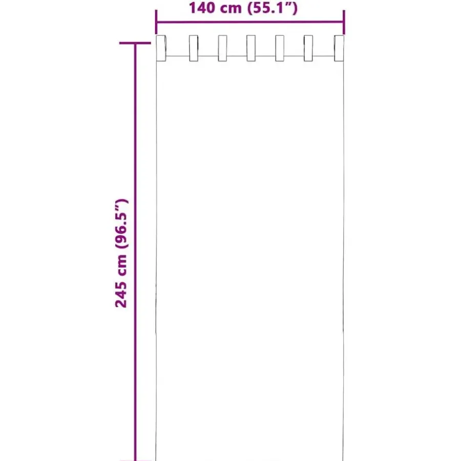 vidaXL Gordijnen van voile met lussen - Crème - 140x245 cm - Stof - 2 Stuks