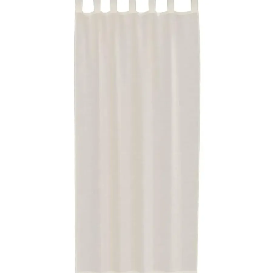 vidaXL Gordijnen van voile met lussen - Crème - 140x245 cm - Stof - 2 Stuks
