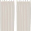 Kant &Amp; Klaar Gordijnen-vidaXL Gordijnen van voile met lussen - Crème - 140x225 cm - Stof - 2 Stuks