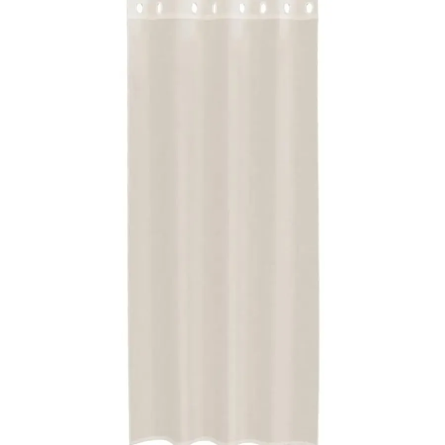 vidaXL Gordijnen van voile met ringen - Crème - 140x225 cm - Stof - 2 Stuks