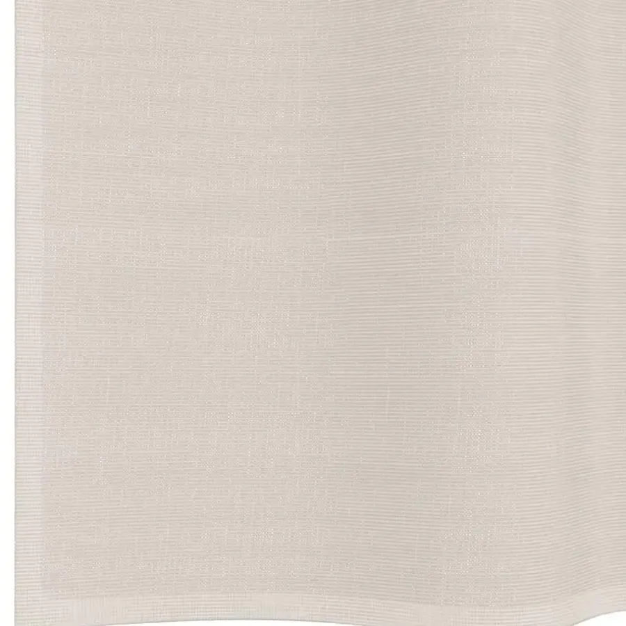 vidaXL Gordijnen van voile met ringen - Crème - 140x225 cm - Stof - 2 Stuks