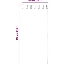 vidaXL Gordijnen van voile met lussen - Roze - 140x245 cm - Stof - 2 Stuks