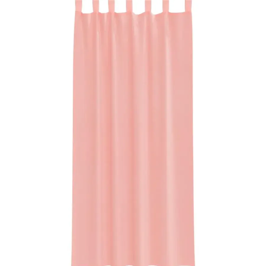 vidaXL Gordijnen van voile met lussen - Roze - 140x245 cm - Stof - 2 Stuks