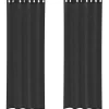 Kant &Amp; Klaar Gordijnen-vidaXL Gordijnen van voile met ringen - Zwart - 140x300 cm - Stof - 2 Stuks