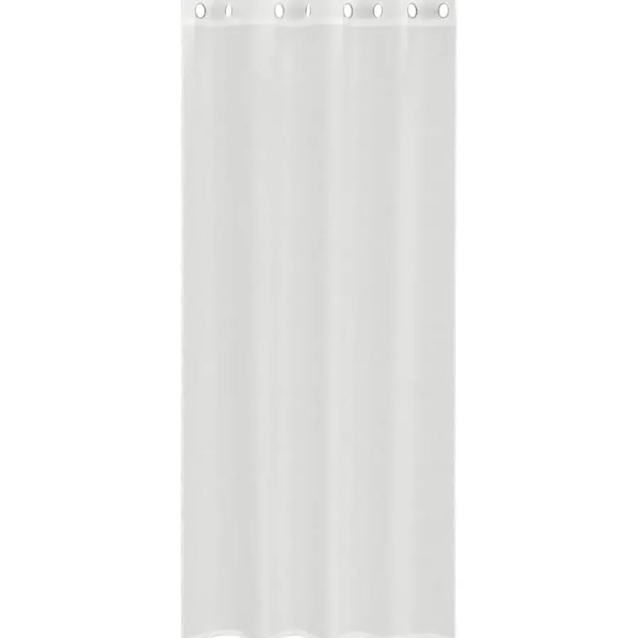 vidaXL Gordijnen van voile met ringen - Wit - 140x245 cm - Stof - 2 Stuks