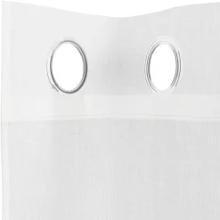 vidaXL Gordijnen van voile met ringen - Wit - 140x245 cm - Stof - 2 Stuks