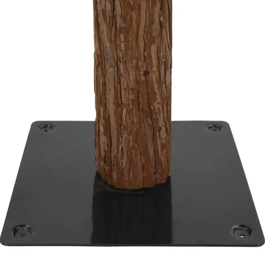 Kerstbomen-vidaXL Kerstboom met echt hout en dennenappels smal 210 cm PVC groen