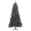 Kerstbomen-vidaXL kerstboom met standaard 240 cm PVC groen
