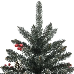Kerstbomen-vidaXL kerstboom met standaard 240 cm PVC groen