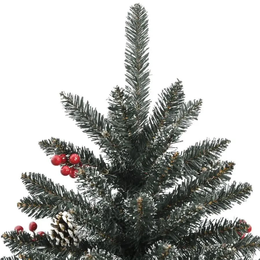 Kerstbomen-vidaXL kerstboom met standaard 240 cm PVC groen