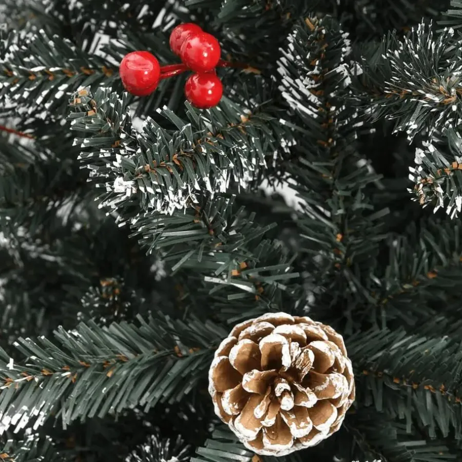 Kerstbomen-vidaXL kerstboom met standaard 240 cm PVC groen