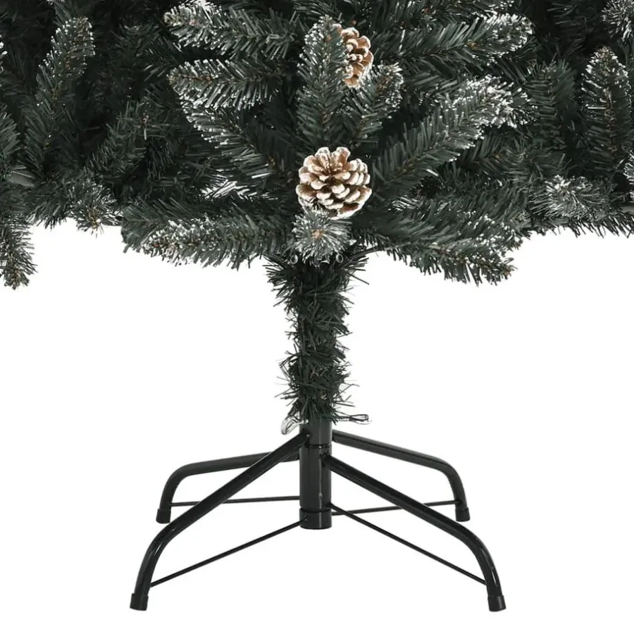 Kerstbomen-vidaXL kerstboom met standaard 240 cm PVC groen