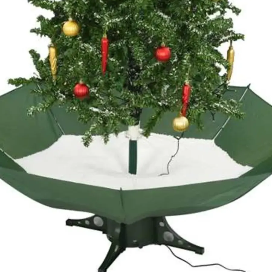 vidaXL Kerstboom sneeuwend met paraplubasis 190 cm groen