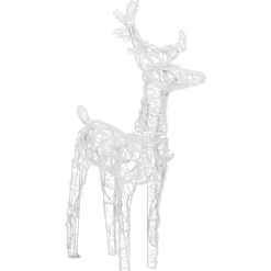 vidaXL Kerstversiering rendieren en slee 320 LED's acryl