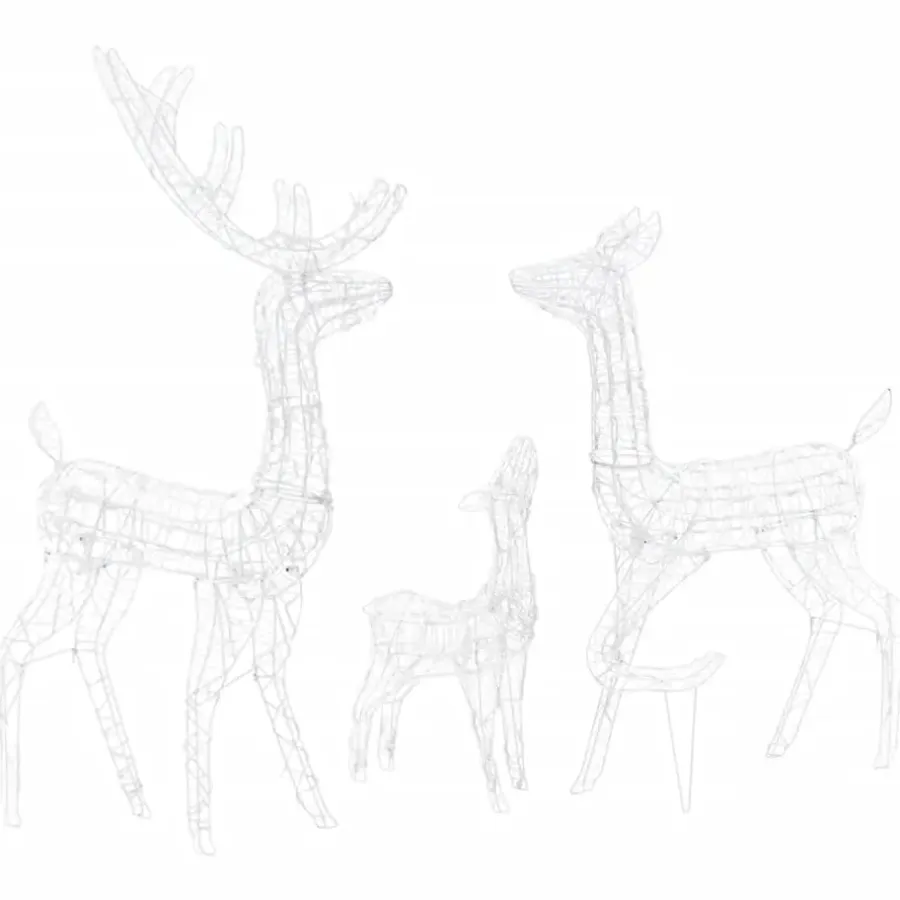 vidaXL Kerstversiering rendierfamilie 300 LED's meerkleurig acryl