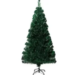 Kerstbomen-vidaXL Kunstkerstboom met standaard 120 cm glasvezel groen