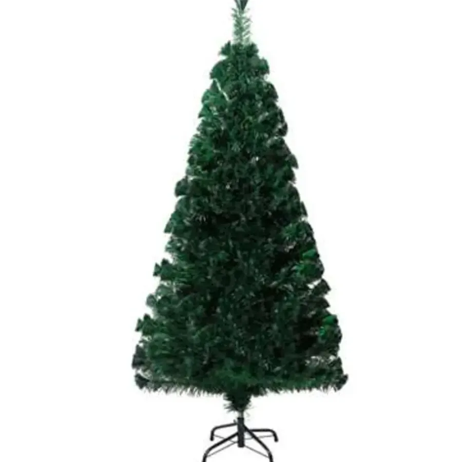 Kerstbomen-vidaXL Kunstkerstboom met standaard 120 cm glasvezel groen