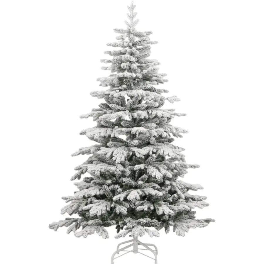 vidaXL Kunstkerstboom met scharnieren en sneeuw 180 cm