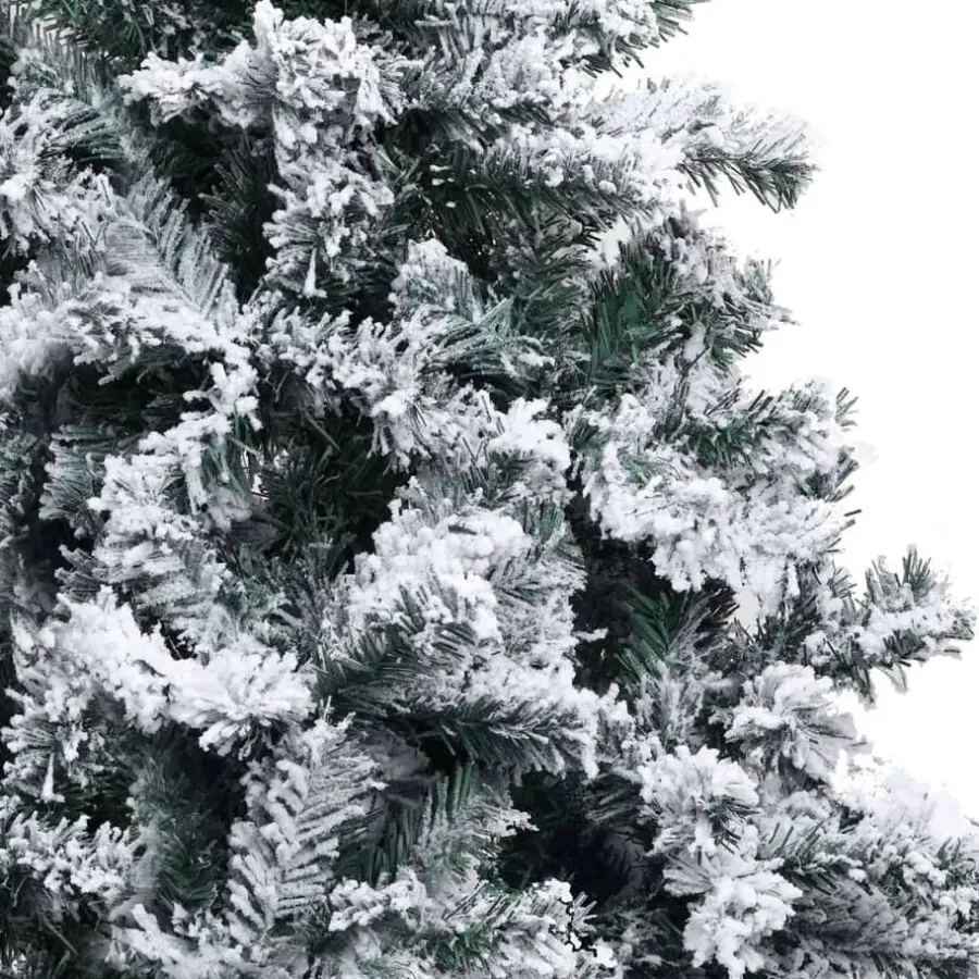 Kerstbomen-vidaXL Kunstkerstboom met sneeuw 120 cm groen