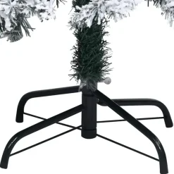 Kerstbomen-vidaXL Kunstkerstboom met sneeuw 120 cm groen