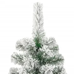 vidaXL Kunstkerstboom met scharnieren en sneeuw 240 cm
