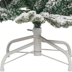 Kerstbomen-vidaXL Kunstkerstboom met scharnieren en sneeuw 150 cm