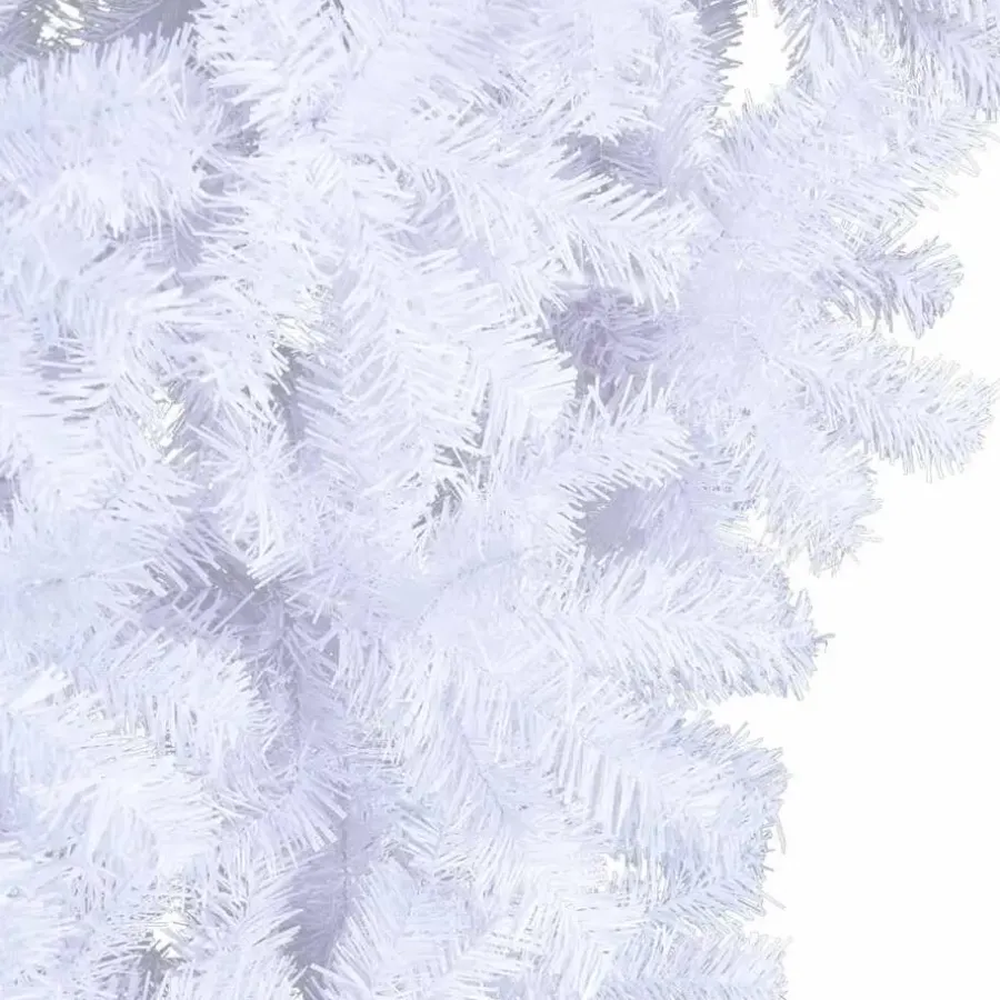 Kerstbomen-vidaXL Kunstkerstboom met standaard omgekeerd 210 cm wit