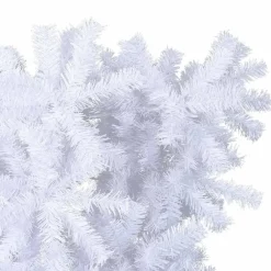 Kerstbomen-vidaXL Kunstkerstboom met standaard omgekeerd 210 cm wit