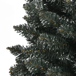 vidaXL Kunstkerstboom met standaard smal 210 cm PVC groen