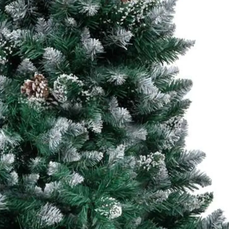 vidaXL Kunstkerstboom met dennenappels en witte sneeuw 150 cm